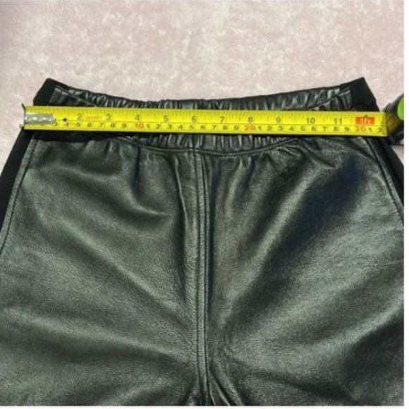 *NWT* 100% Lambskin Leather High-Waist Panel Leggings - Picture 10 of 15